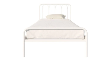 Металлическая кровать Corsa, цвет белый шагрень в спальню Askona фотография товара - 4